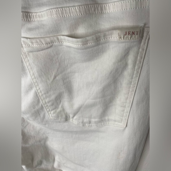 JEN7 for All Mankind White Denim Ankle Straight Jeans Pictured AS-IS - Picture 7 of 7